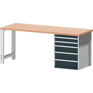 Werkbank cubio W-2077-11-2.34, anthrazitgrau Werkbank cubio W-2077-11-2.34, anthrazitgrau