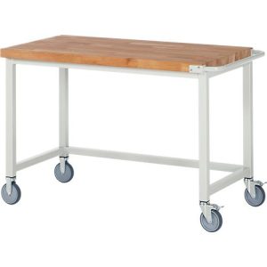 Werkbank Serie 8000, fahrbar, Arbeitsplatte Buche-Massiv, B 1250 x T 700 x H 880 mm Werkbank Serie 8000, fahrbar, Arbeitsplatte Buche-Massiv, B 1250 x T 700 x H 880 mm