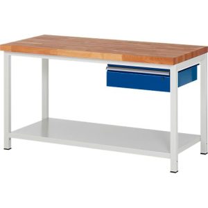 Werkbank Serie 8001, stationär, höhenverstellbar, B 1500 x T 700 x H 840-1040 mm Werkbank Serie 8001, stationär, höhenverstellbar, B 1500 x T 700 x H 840-1040 mm