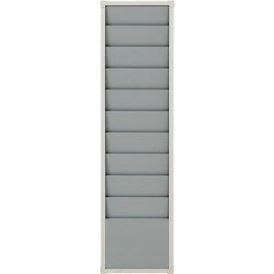Werkstattplaner Eichner, 1-bahnig, 10 Schienen, für bis zu 10 Auftragstaschen des Formates A4, B 315 x H 1282 mm, Kunststoff, grau Werkstattplaner Eichner, 1-bahnig, 10 Schienen, für bis zu 10 Auftragstaschen des Formates A4, B 315 x H 1282 mm, Kunststoff, grau