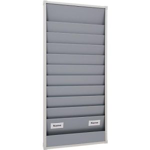 Werkstattplaner Eichner, 2-bahnig, 10 Schienen, für bis zu 20 Auftragstaschen des Formates A4, B 554 x H 1282 mm, Kunststoff, grau Werkstattplaner Eichner, 2-bahnig, 10 Schienen, für bis zu 20 Auftragstaschen des Formates A4, B 554 x H 1282 mm, Kunststoff, grau