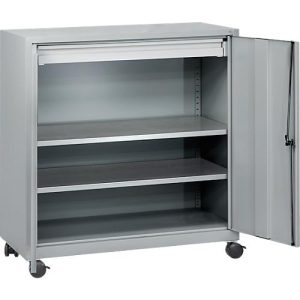 Werkzeugschrank, mit 4 Rollen, 2 Einlegeböden & 1 Schublade, Zylinderschloss, B 1000 x T 500 x H 1000 mm, Stahlblech, weißalu/weißalu Werkzeugschrank, mit 4 Rollen, 2 Einlegeböden & 1 Schublade, Zylinderschloss, B 1000 x T 500 x H 1000 mm, Stahlblech, weißalu/weißalu