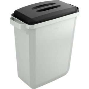 Wertstoff-Sammelbehälter, 60 l, mit Deckel, schwarz Wertstoff-Sammelbehälter, 60 l, mit Deckel, schwarz