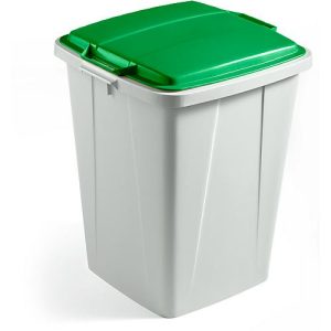 Wertstoff-Sammelbehälter, 90 l, mit Deckel, grün