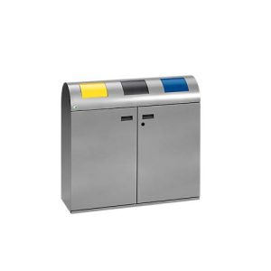 Wertstoff-Sammelstation, Halbrundkopf, silber Wertstoff-Sammelstation, Halbrundkopf, silber