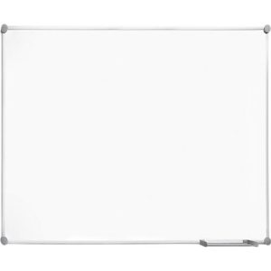 Whiteboard 2000 MAULpro, weiß emailliert, Rahmen platingrau, 1200 x 900 mm