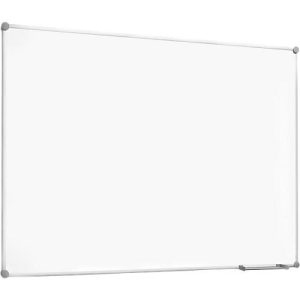 Whiteboard 2000 MAULpro, weiß emailliert, Rahmen platingrau, 1500 x 1000 mm