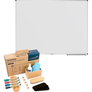 Whiteboard Legamaster UNITE, magnetisch, Markerablage, B 1200 x T 12,6 x H 900 mm, lackierter Stahl, weiß, inkl. Whiteboard Zubehör Set WOODEN, 17-teilig Whiteboard Legamaster UNITE, magnetisch, Markerablage, B 1200 x T 12,6 x H 900 mm, lackierter Stahl, weiß, inkl. Whiteboard Zubehör Set WOODEN, 17-teilig