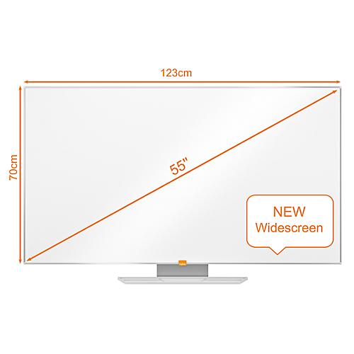 Whiteboard nobo Widescreen, emailliert, 700 x 1230 mm