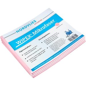 WIPEX Mikrofaser-Wischtuch, mehrfach waschbar, schlierenfreie Reinigung, 50 Stück, rosa WIPEX Mikrofaser-Wischtuch, mehrfach waschbar, schlierenfreie Reinigung, 50 Stück, rosa