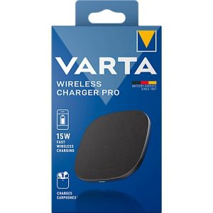 Wireless Charger Varta Pro, Schnellladen 15 W, für Qi-kompatible Geräte, USB Type C (inkl. Kabel), B 100 x T 100 x H 65 mm, schwarz Wireless Charger Varta Pro, Schnellladen 15 W, für Qi-kompatible Geräte, USB Type C (inkl. Kabel), B 100 x T 100 x H 65 mm, schwarz