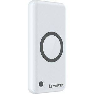 Wireless Powerbank Varta, 20000 mAh, 1x USB-C (In & Out), 2x USB-A (Out), Laden mit o. ohne Kabel, B 79 x T 24 x H 160 mm, weiß