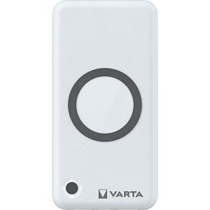 Wireless Powerbank Varta, Kabelloses Laden & Laden mit Kabel, Ladestandsanzeige, Li-Polymer-Batterie, B 100 x T 31 x H 195 mm, weiß Wireless Powerbank Varta, Kabelloses Laden & Laden mit Kabel, Ladestandsanzeige, Li-Polymer-Batterie, B 100 x T 31 x H 195 mm, weiß
