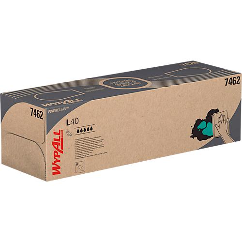 WypAll® L40 Wischtücher, 1-lagig, L 246 x B 406 mm, Papier, weiß, 9 Zupfboxen mit jeweils 90 Tüchern