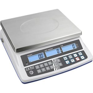 Zählwaage Kern CPE 15K-3 Serie, max. Wägebereich bis 15 kg, RS-232 Schnittstelle, Akkubetrieb, B 315 x T 355 x H 110 mm, Edelstahl & Kunststoff, silber Zählwaage Kern CPE 15K-3 Serie, max. Wägebereich bis 15 kg, RS-232 Schnittstelle, Akkubetrieb, B 315 x T 355 x H 110 mm, Edelstahl & Kunststoff, silber